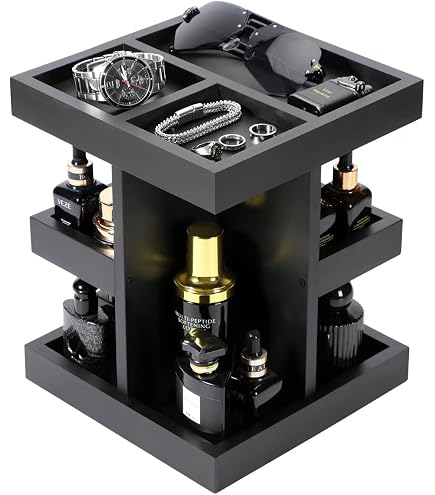 Amazon.com: VYNOPA Rotating Cologne Organizer for Men – Black